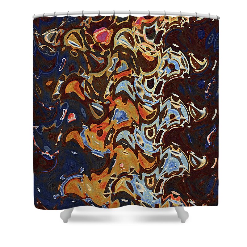 Heavy Roller Tamper Abstract Shower Curtain featuring the digital art Heavy Roller Tamper Abstract by Tom Janca