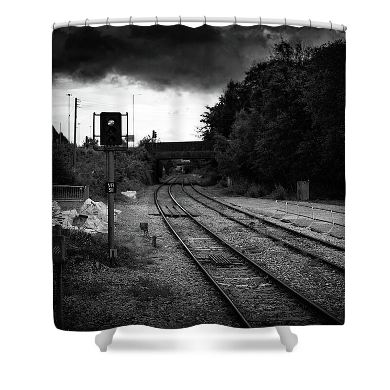 Monochrome Shower Curtain featuring the photograph Hello dark skies by Gavin Lewis