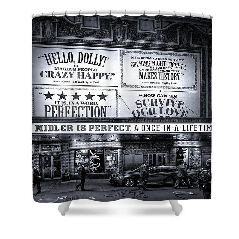 Hello Dolly Shower Curtain featuring the photograph Hello Dolly Starring Bette Midler by Mark Andrew Thomas