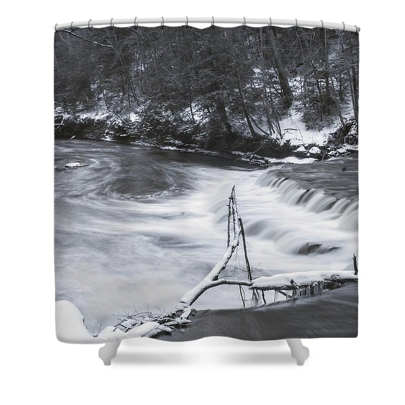  Shower Curtain featuring the photograph Henry Church Rock Falls by Brad Nellis