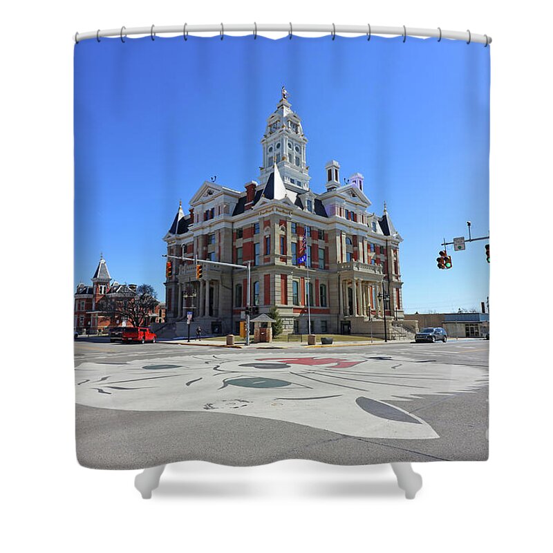 Henry County Courthouse Shower Curtain featuring the photograph Henry County Courthouse Napoleon Ohio 0149 by Jack Schultz