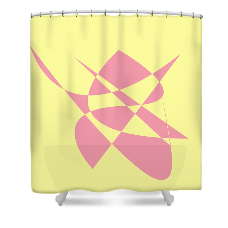 Abstract In The Living Room Shower Curtain featuring the digital art Her Day in the Sun by David Bridburg