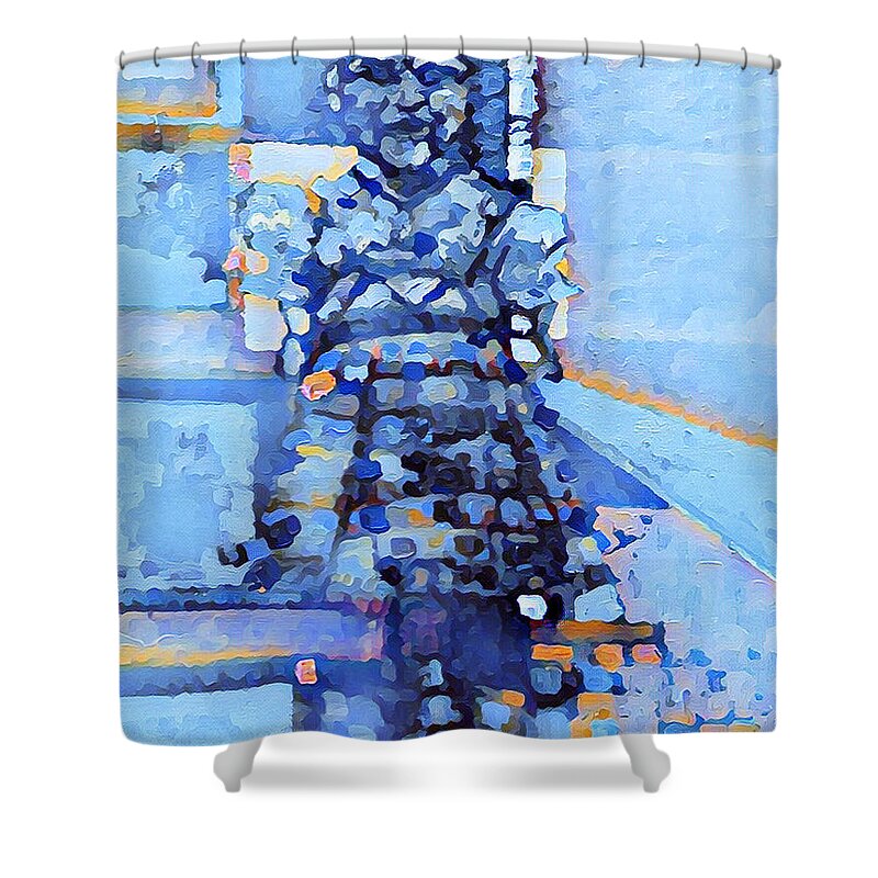  Shower Curtain featuring the painting Her Name by Try Cheatham