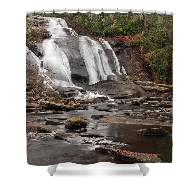 Dupont State Forest Shower Curtain featuring the photograph High Falls At Dupont State Forest by Kristia Adams