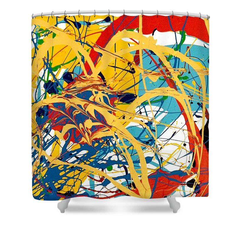 Abstract Expressionism Shower Curtain featuring the photograph On Calvary by Elf EVANS