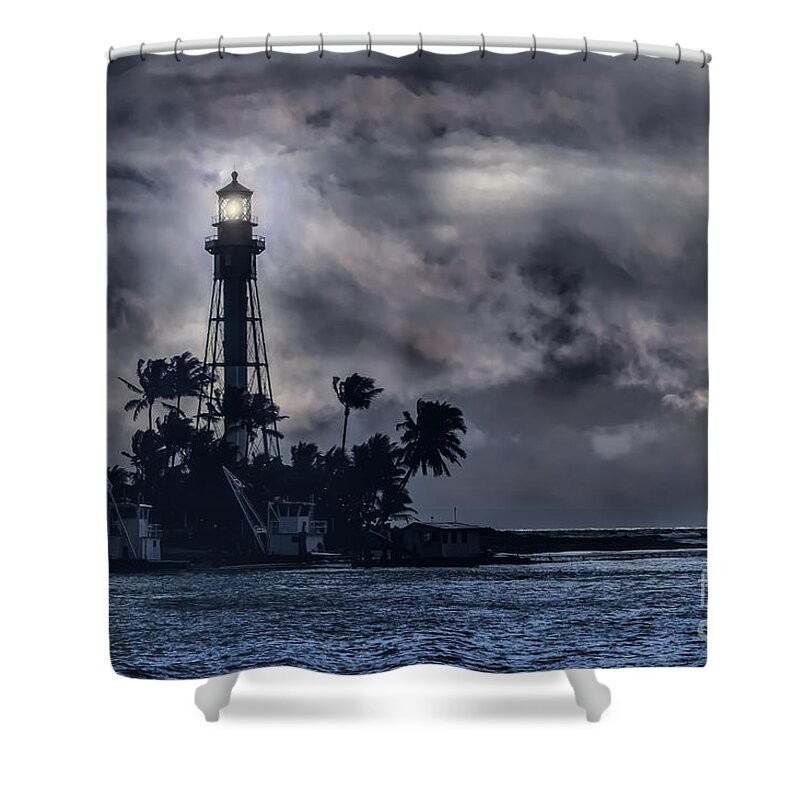 Hillsboro Shower Curtain featuring the photograph Hillsboro Lighthouse by Ed Taylor