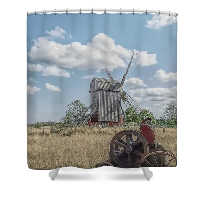 Windmill Shower Curtain featuring the photograph Himmelsberga windmill by Elaine Berger