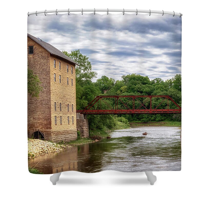 Iowa Shower Curtain featuring the photograph Historic Motor Mill - Iowa by Susan Rissi Tregoning