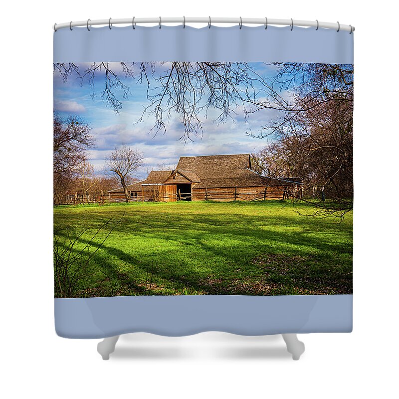 Texas Shower Curtain featuring the photograph Historic Texas Ranch by Ron Long Ltd Photography