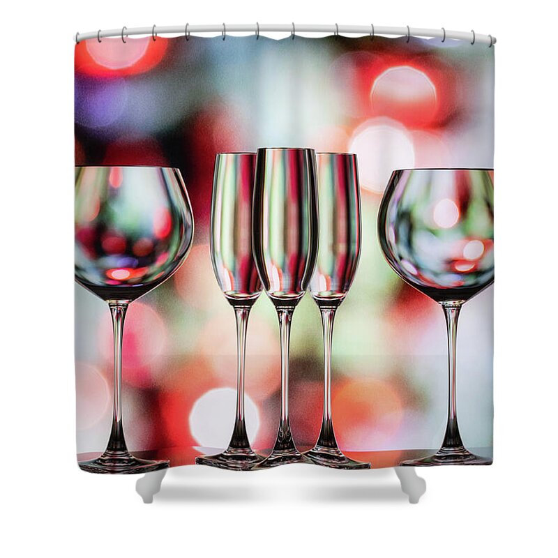 Refraction Shower Curtain featuring the photograph Holiday Cheers by Elvira Peretsman