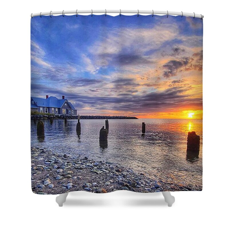 Sunset Shower Curtain featuring the photograph Home of the Terrapin King by Dark Whimsy