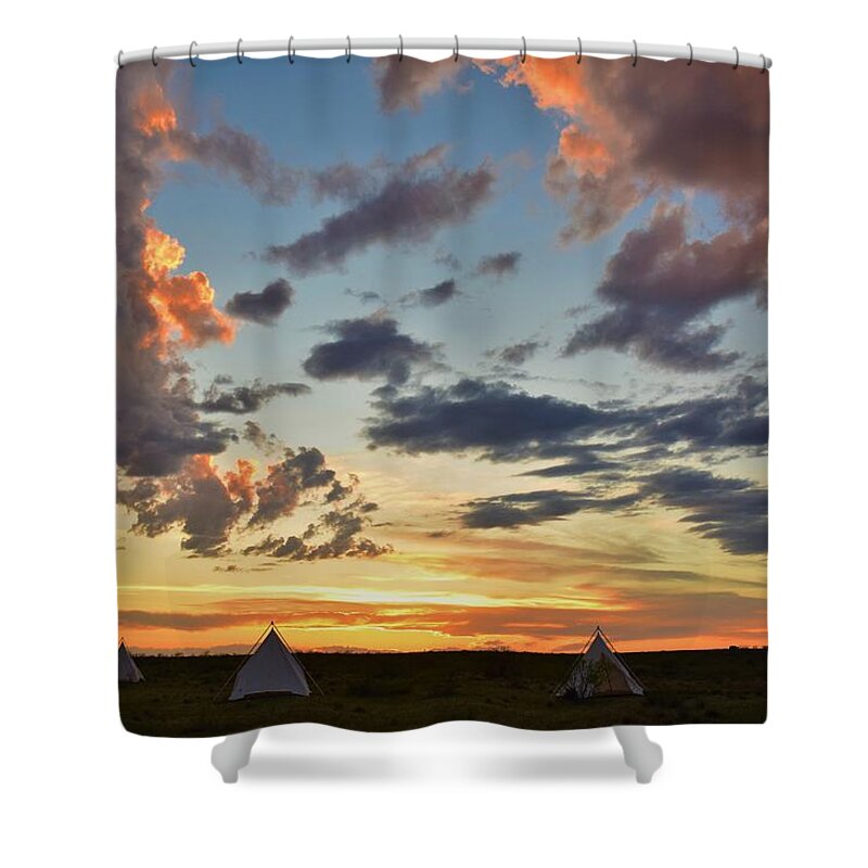 Western Art Shower Curtain featuring the photograph Home on the Range by Alden White Ballard
