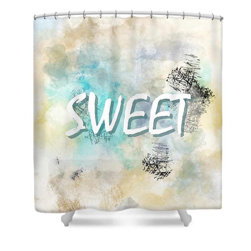 Home Sweet Home Shower Curtain featuring the digital art Home sweet home Abstract 69 by Lucie Dumas