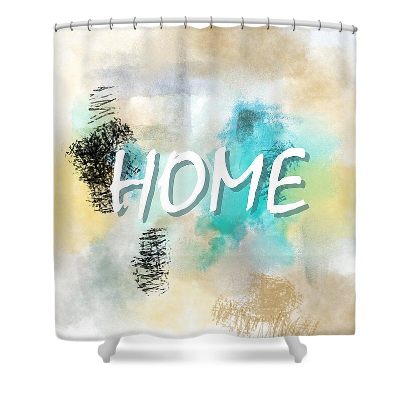 Home Sweet Home Shower Curtain featuring the digital art Home sweet home Abstract 70 by Lucie Dumas