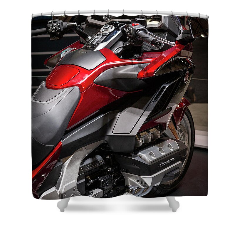 Honda Shower Curtain featuring the photograph Honda Goldwing by Jim Whitley