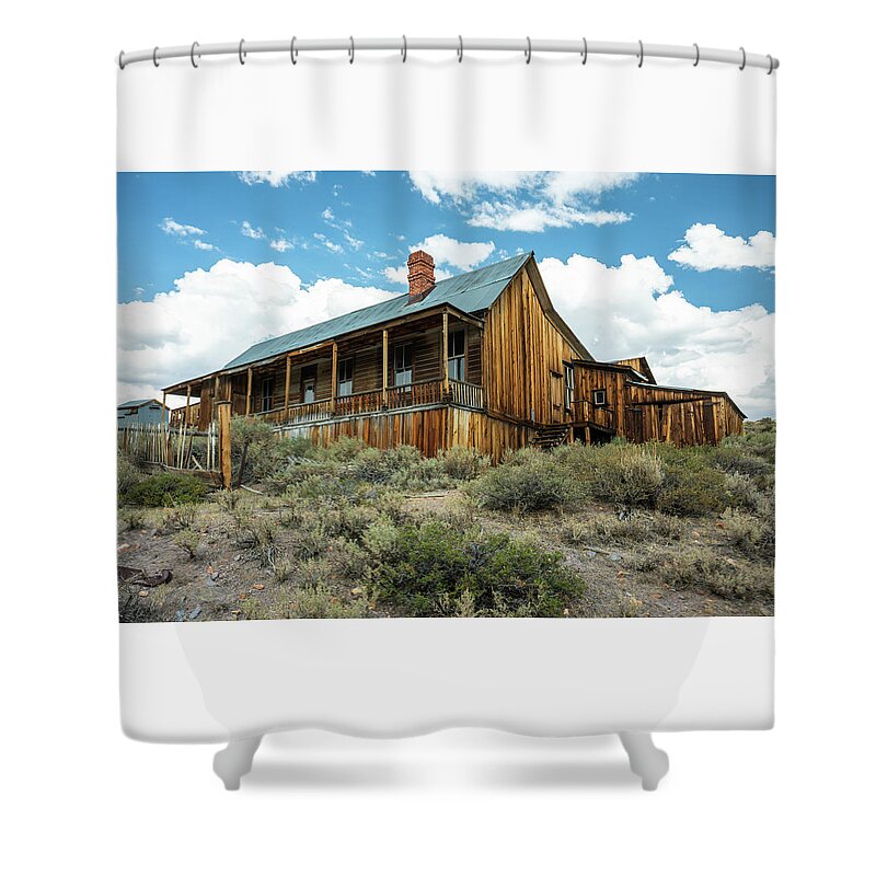 Bodie Shower Curtain featuring the photograph Hoover House in the Ghost Town of Bodie by Ron Long Ltd Photography