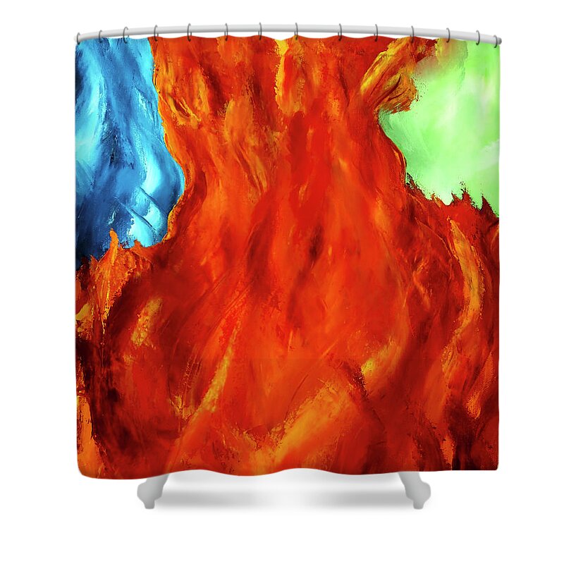 Painting Shower Curtain featuring the painting Hope Love And Passion by Johanna Hurmerinta