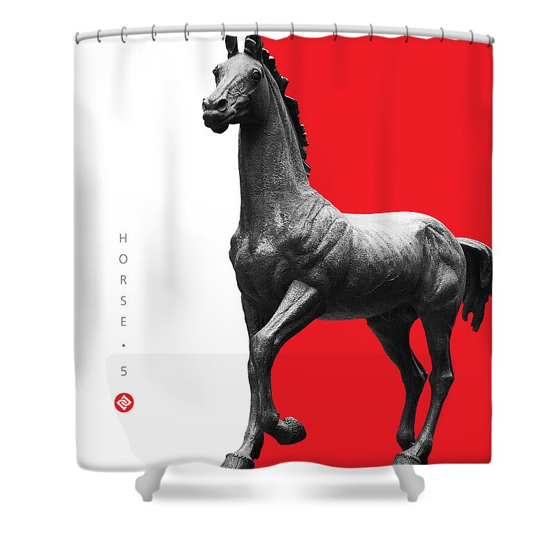 Horse Photographs Shower Curtain featuring the digital art Horse 5 by David Davies