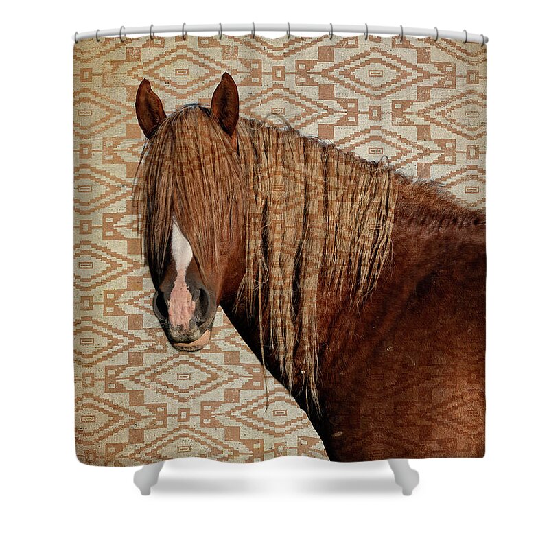Wild Horses Shower Curtain featuring the photograph Horse Blanket by Mary Hone