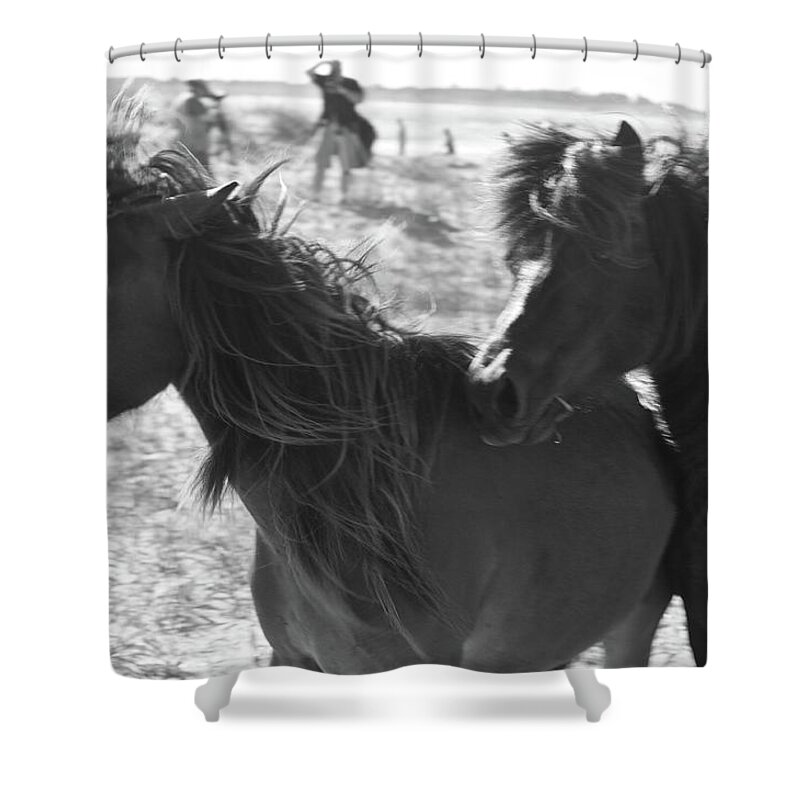 Animal Shower Curtain featuring the photograph Horse Style by Melissa Southern