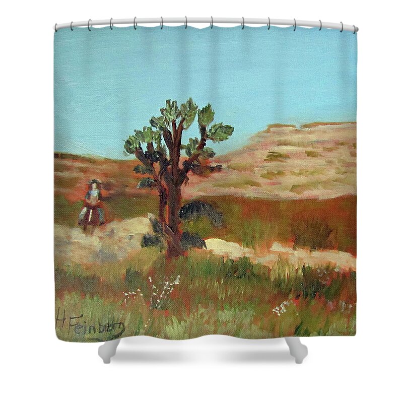 Horse Shower Curtain featuring the painting Horse with No Name by Linda Feinberg
