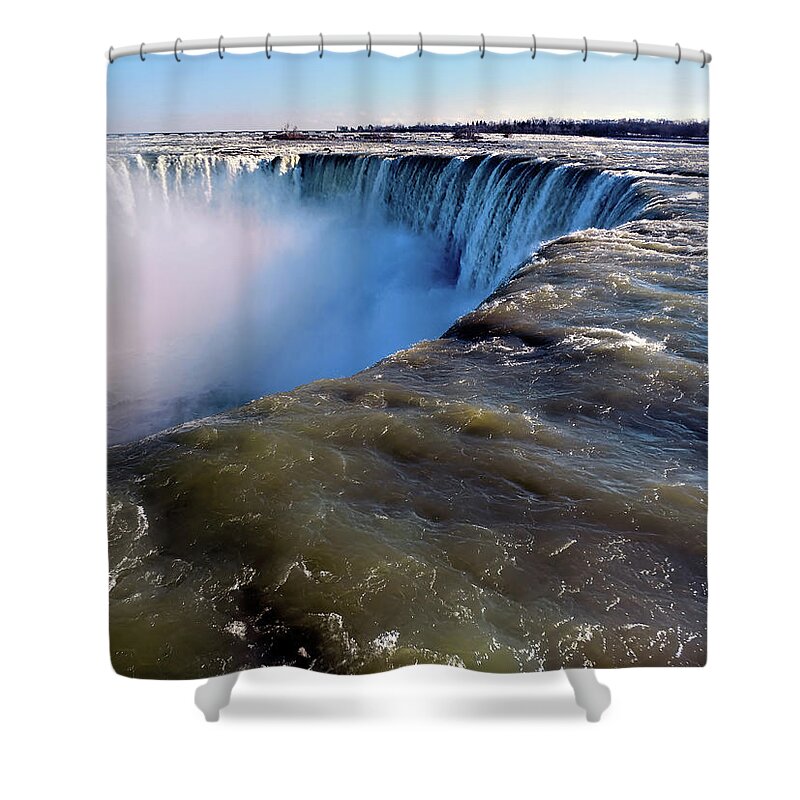 Abyss Shower Curtain featuring the photograph Horseshoe Falls - Feel The Power by Leslie Montgomery