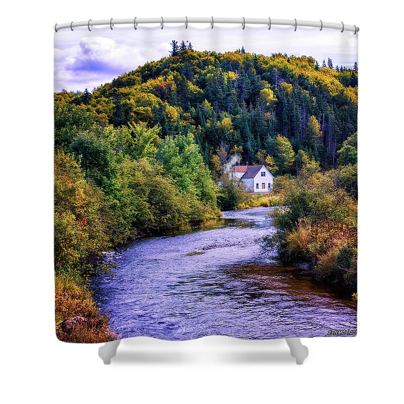 Cape Breton Shower Curtain featuring the photograph House on Margaree River by Ken Morris