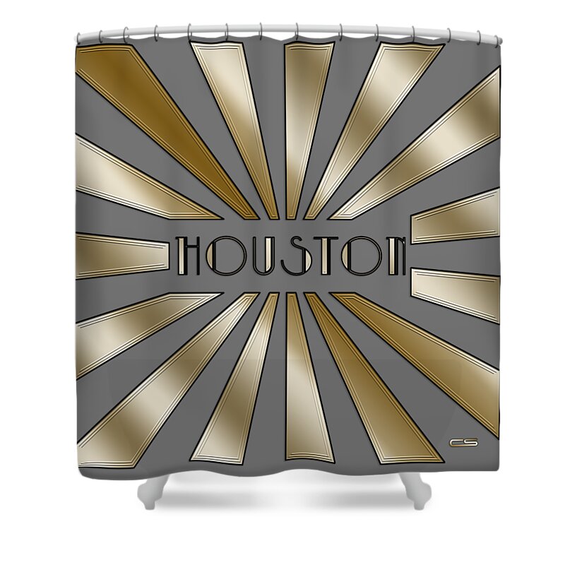 Staley Shower Curtain featuring the digital art Houston Rays - Transparent by Chuck Staley