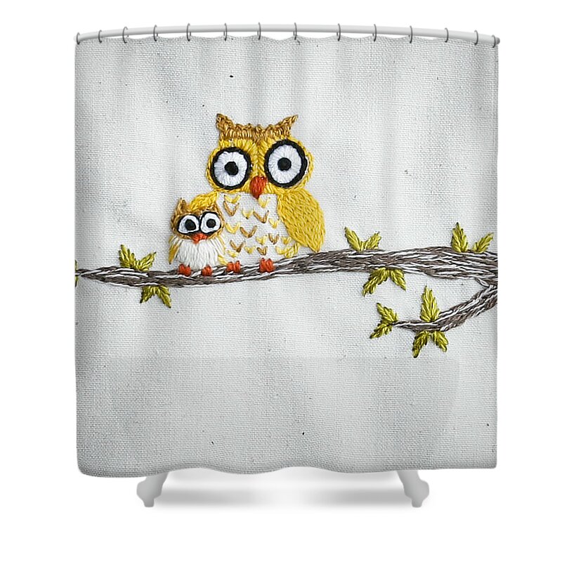 Owl Shower Curtain featuring the photograph How are Yoooo? by Carol Jorgensen
