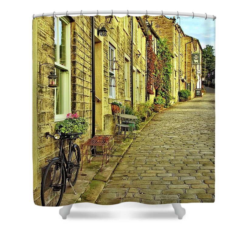 Howarth Shower Curtain featuring the photograph Howarth, West Yorkshire. by David Birchall