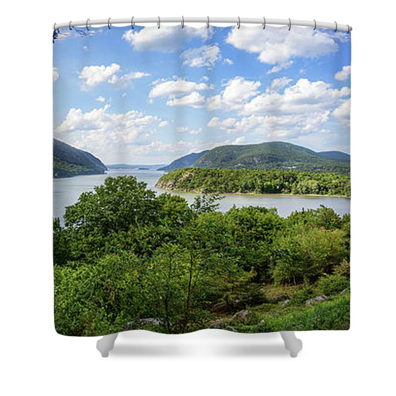 Million Dollar View Shower Curtain featuring the photograph Hudson View near West Point by Frank Mari