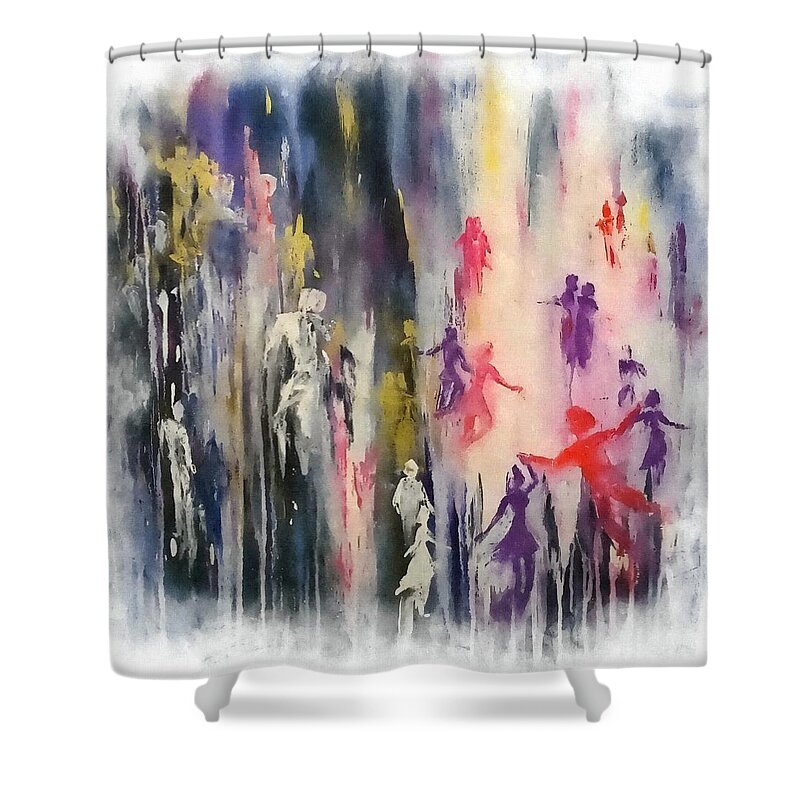 Humanity Shower Curtain featuring the photograph Humanity on the Verge by Andrea Kollo