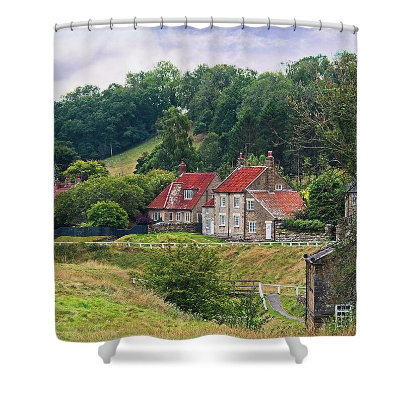 Hutton Le Hole Shower Curtain featuring the photograph Hutton-le-Hole Village, North Yorkshire by Martyn Arnold