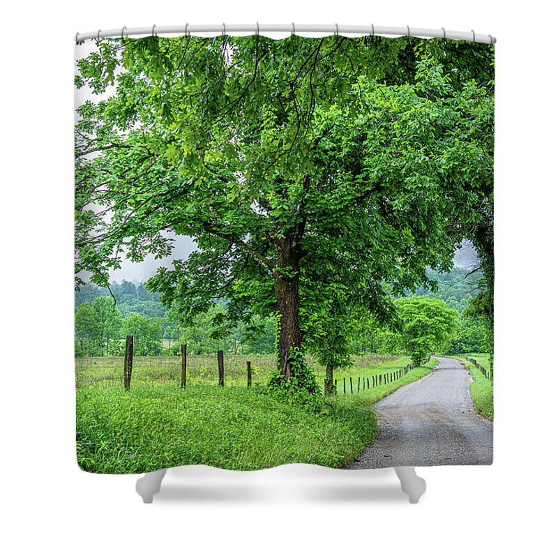 Cades Cove Shower Curtain featuring the photograph Highlights of Hyatt Lane by Douglas Wielfaert