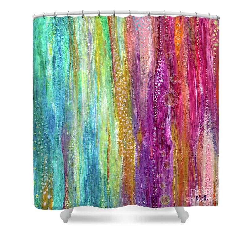 Modern Contemporary Painting Shower Curtain featuring the painting I Am Becoming by Tanielle Childers