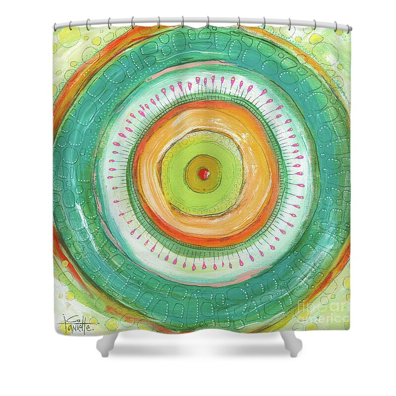 Courageous Shower Curtain featuring the painting I Am Courageous by Tanielle Childers