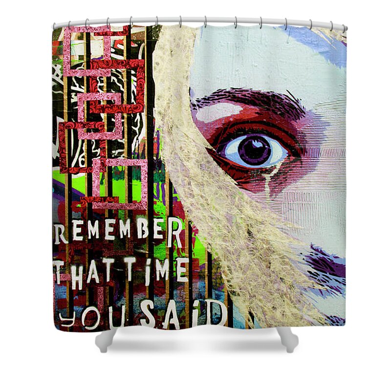 Abstract Shower Curtain featuring the painting I Appear Missing by Bobby Zeik