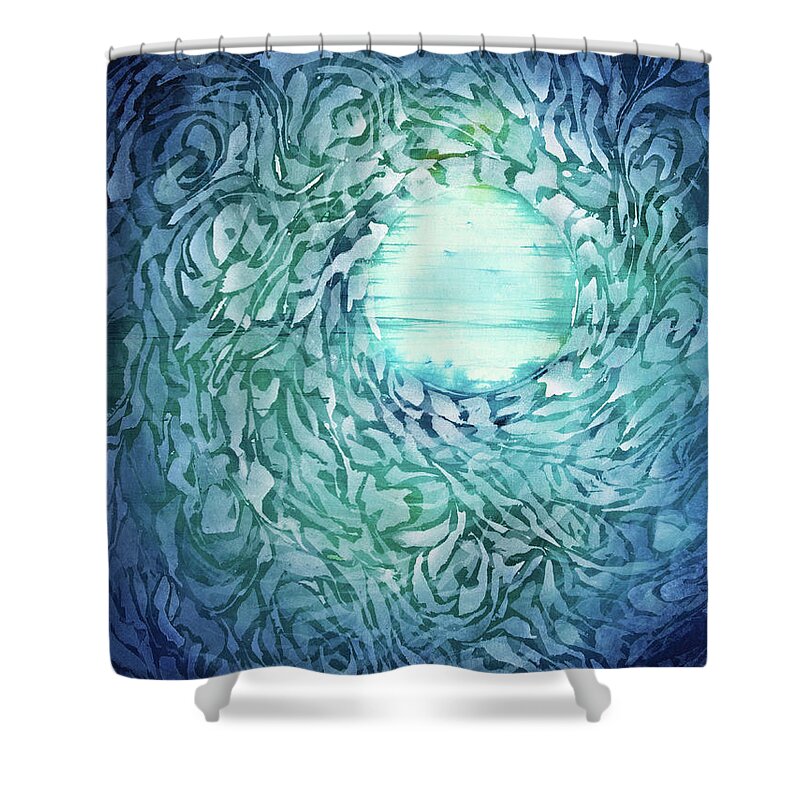 Watercolour Shower Curtain featuring the painting I Can't Believe It Is 2 Months by Petra Rau