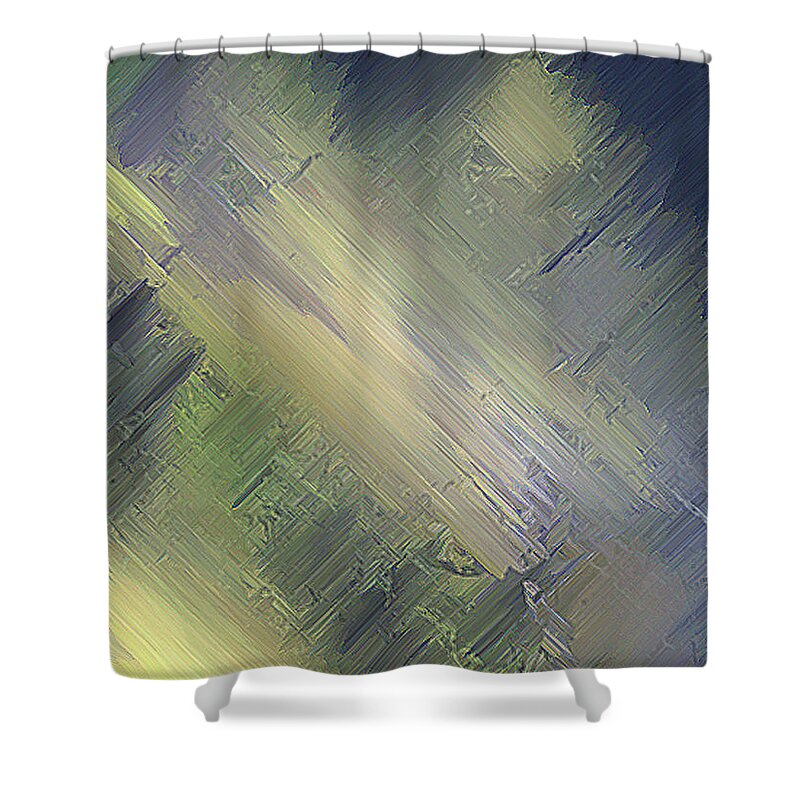 Emmett Shower Curtain featuring the painting I - Elven Glade by John Emmett