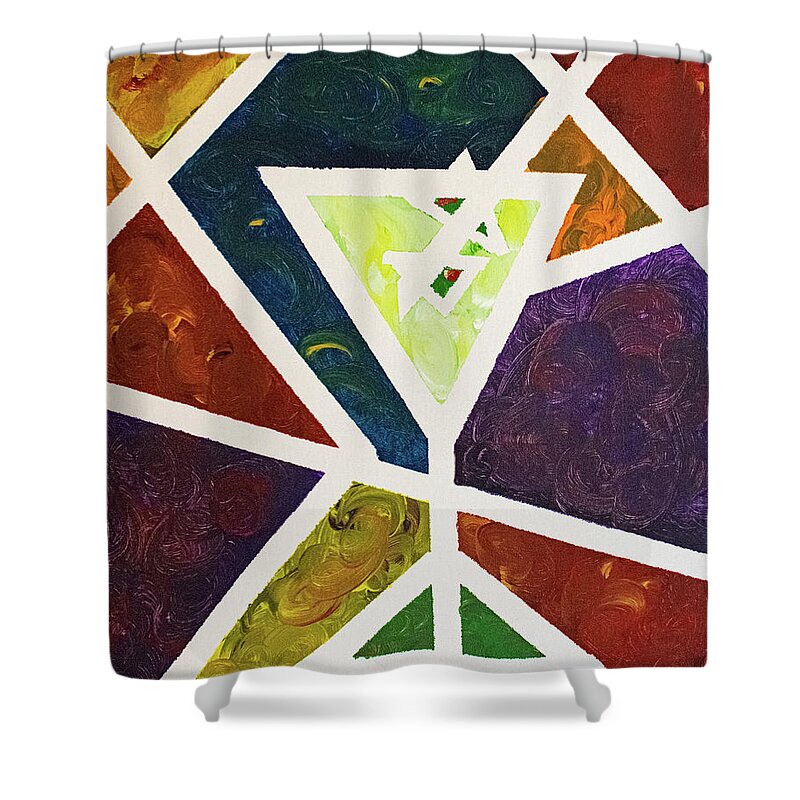 Martini Shower Curtain featuring the painting I Like it Dirty by Bonny Puckett
