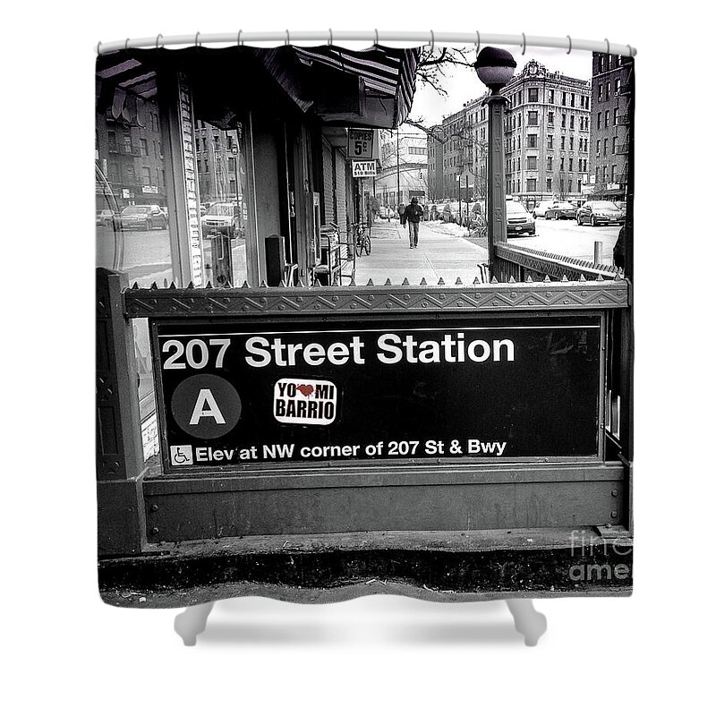 Subway Shower Curtain featuring the photograph I Love My Barrio by Cole Thompson