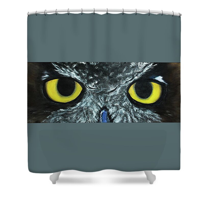 Oil Painting Shower Curtain featuring the painting I See You by Tracy Hutchinson