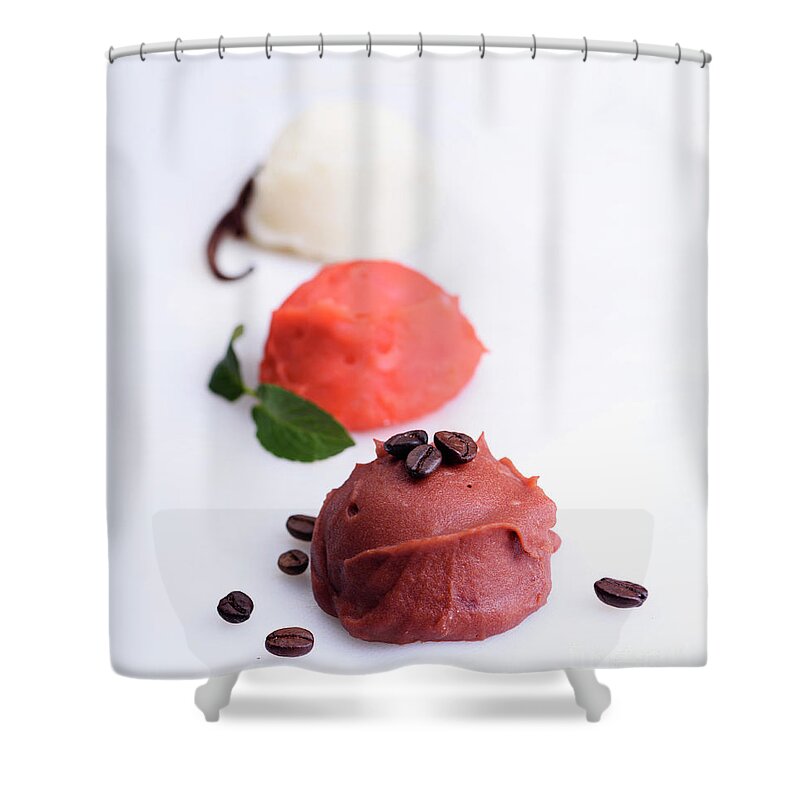 Ice Shower Curtain featuring the photograph Ice Cream by Jelena Jovanovic