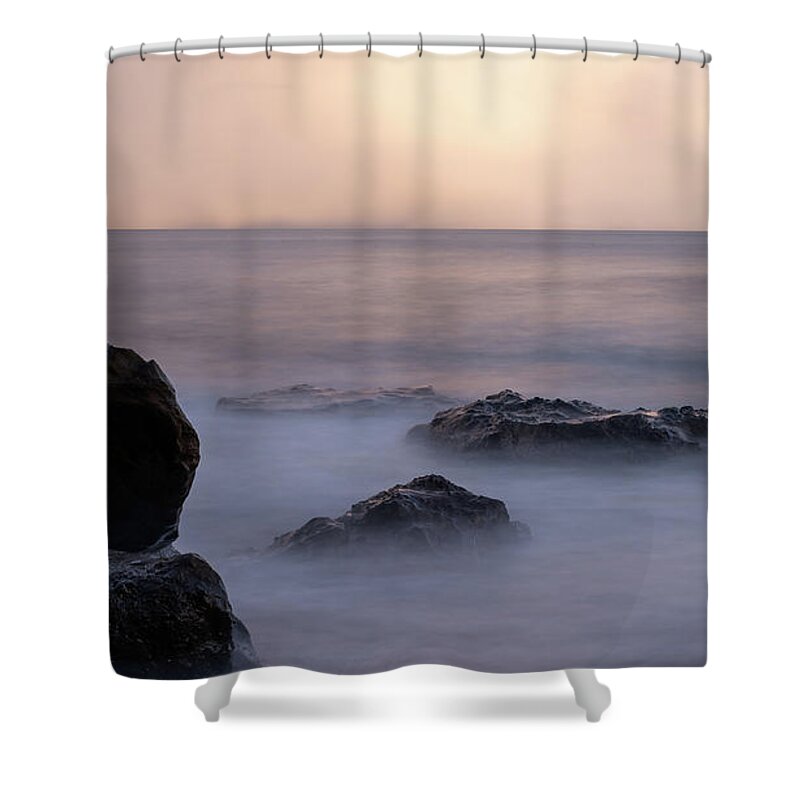 Iceland Shower Curtain featuring the photograph Iceland Foggy Rocks by William Kennedy