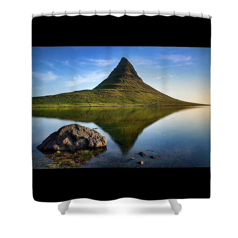 Iceland Shower Curtain featuring the photograph Iceland - Kirkjufell mirrored by Olivier Parent