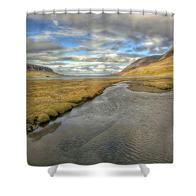 Iceland Shower Curtain featuring the photograph Iceland water and sky by Yvonne Jasinski