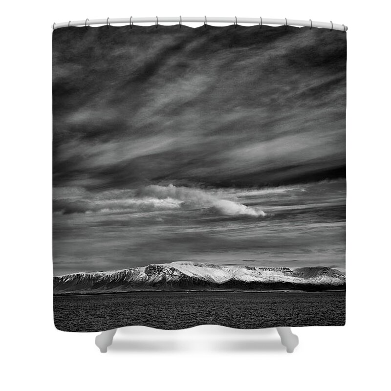 Kambshorn Shower Curtain featuring the photograph Icelandic Mountains by Nigel R Bell