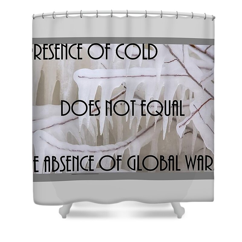 Freezing Rain Shower Curtain featuring the photograph Icicles and Global Warming by Nancy Ayanna Wyatt