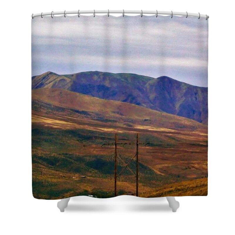 - Idaho Mountains 5 Shower Curtain featuring the photograph - Idaho Mountains 5 by THERESA Nye