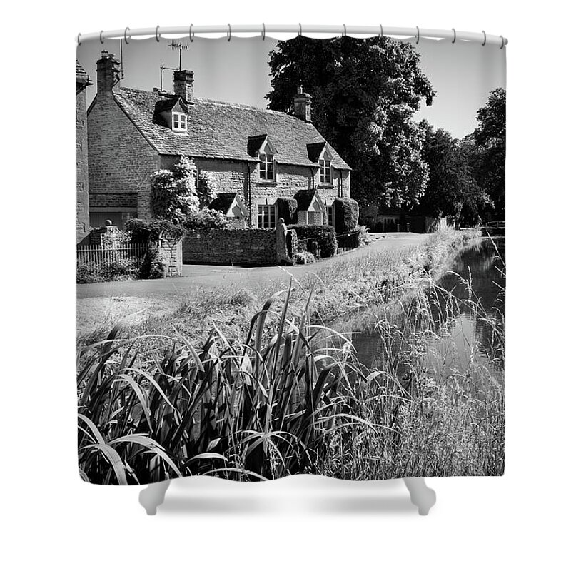 Aonb Shower Curtain featuring the photograph Idyllic Lower Slaughter village, Gloucestershire, UK by Seeables Visual Arts